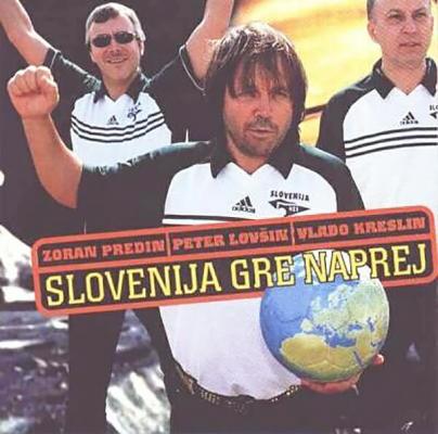 <p>Slovenija gre naprej, Zoran Predin, Peter Lovšin, Vlado Kreslin, NZS (2000).</p>
