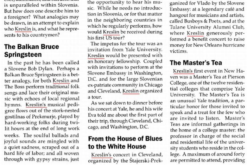 The Slovenia Times, 4.8.2009Vlado in the USA - part 2