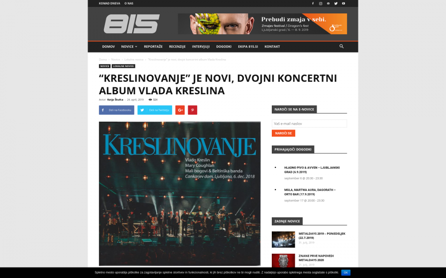 <p>“Kreslinovanje” je novi, dvojni koncertni album Vlada Kreslina</p>